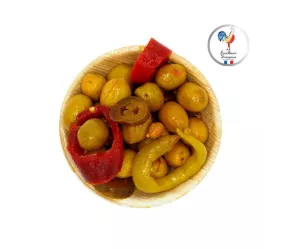 OLIVES AZUR - VERTES CASSEES PIMENTEES - 10KG